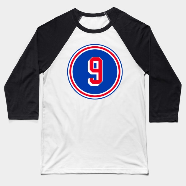 Adam Graves Number 9 Jersey New York Rangers Inspired Baseball T-Shirt by naesha stores